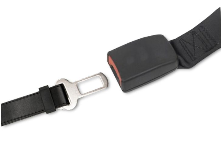 FLAMINGO CAR SAFETY BELT KURA BLACK M 44-77CM