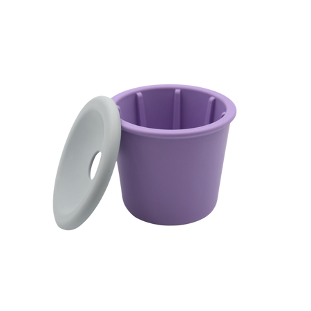 FIBOO SNACK FIBEEK + PRZYKRYWKA Z OTWOREM NA SMACZKI FIOLET