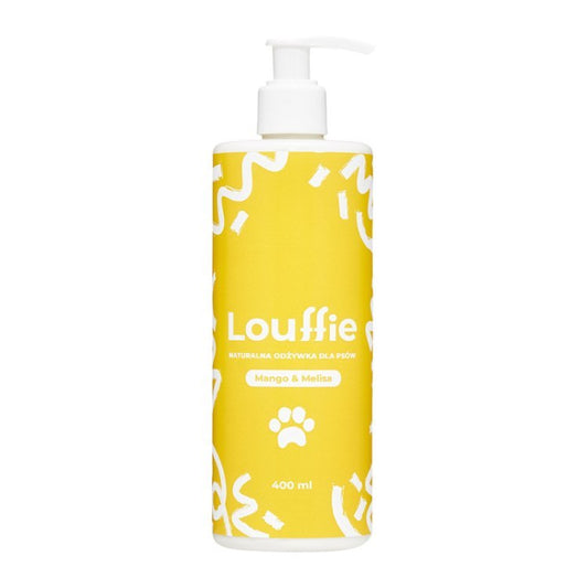 LOUFFIE NATURALNA ODŻYWKA UŁATWIAJĄCA ROZCZESYWANIE SIERŚCI MANGO&MELISA 4OOML- POMPKA