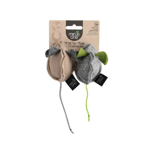 MINUS ONE FELT CAT TOY 2-PACK MOUSE
