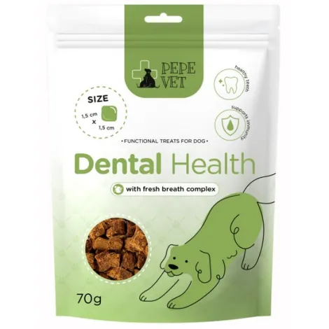 PAKA ZWIERZAKA PEPE VET PRZYSMAKI DLA PSA DENTAL HEALTH 70G