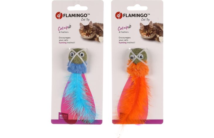 FLAMINGO CT BOLEO + CATNIP ORANGE/BLUE DIAMETER BALL 3CM