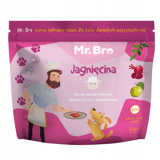 MR BRO SUCHA KARMA PIES JAGNIĘCINA 3KG