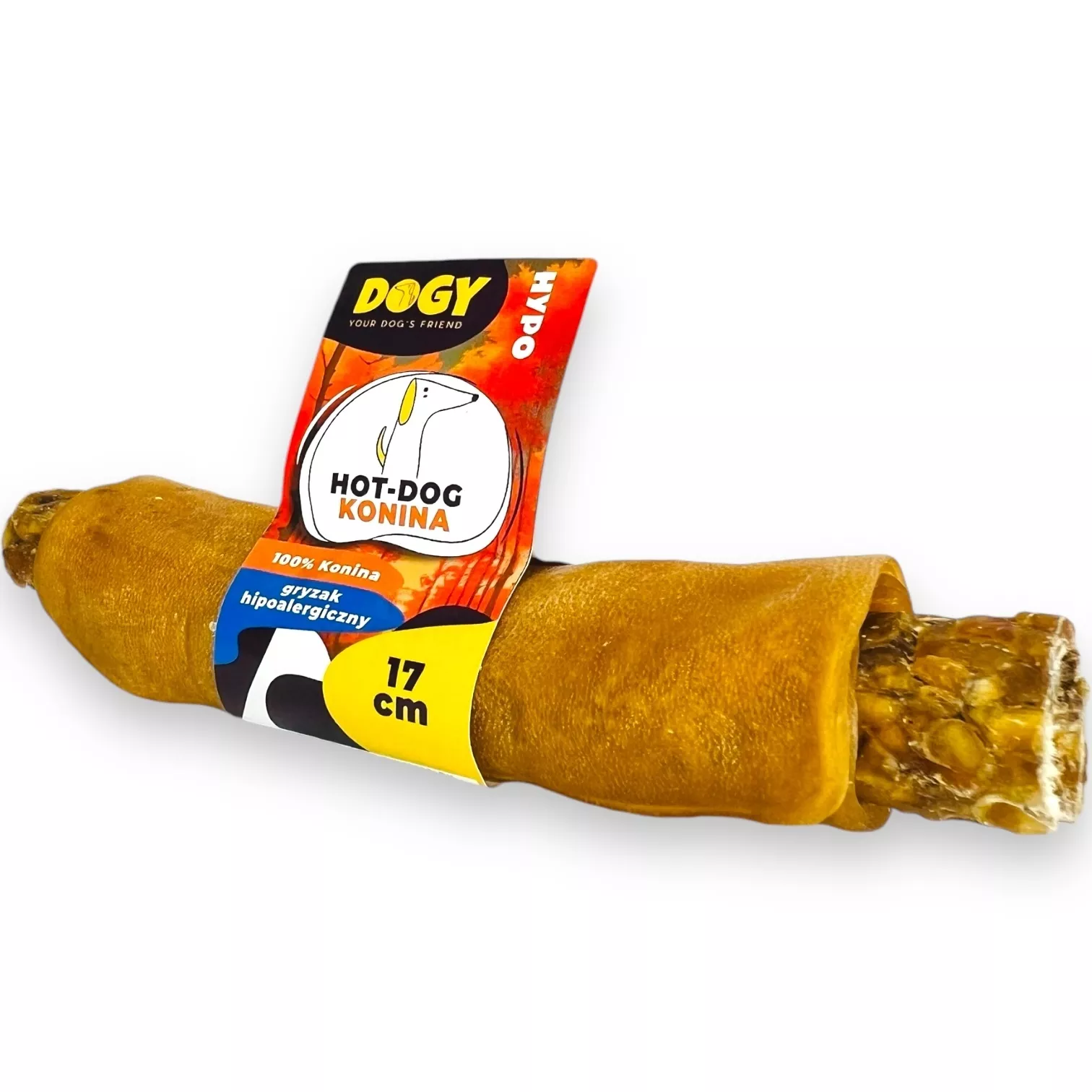 DOGY HYPO HOT DOG Z KONINY 17CM 100% SKÓRY KONINY DLA PSA
