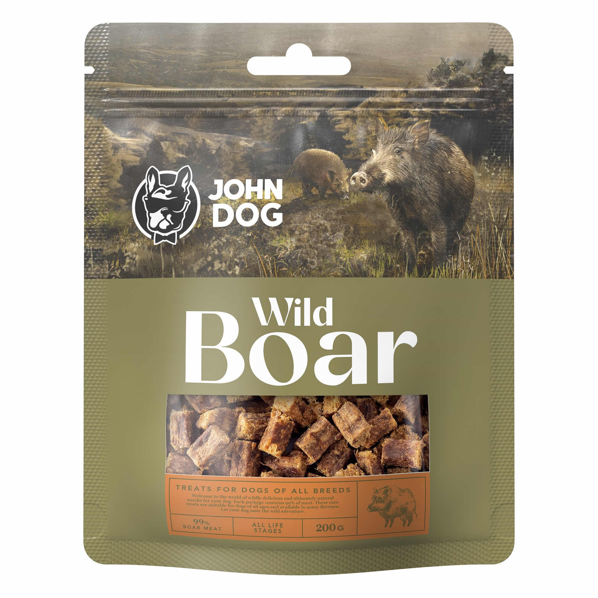 JOHN DOG WILD PRZYSMAKI DLA PSA DZIK 200 G