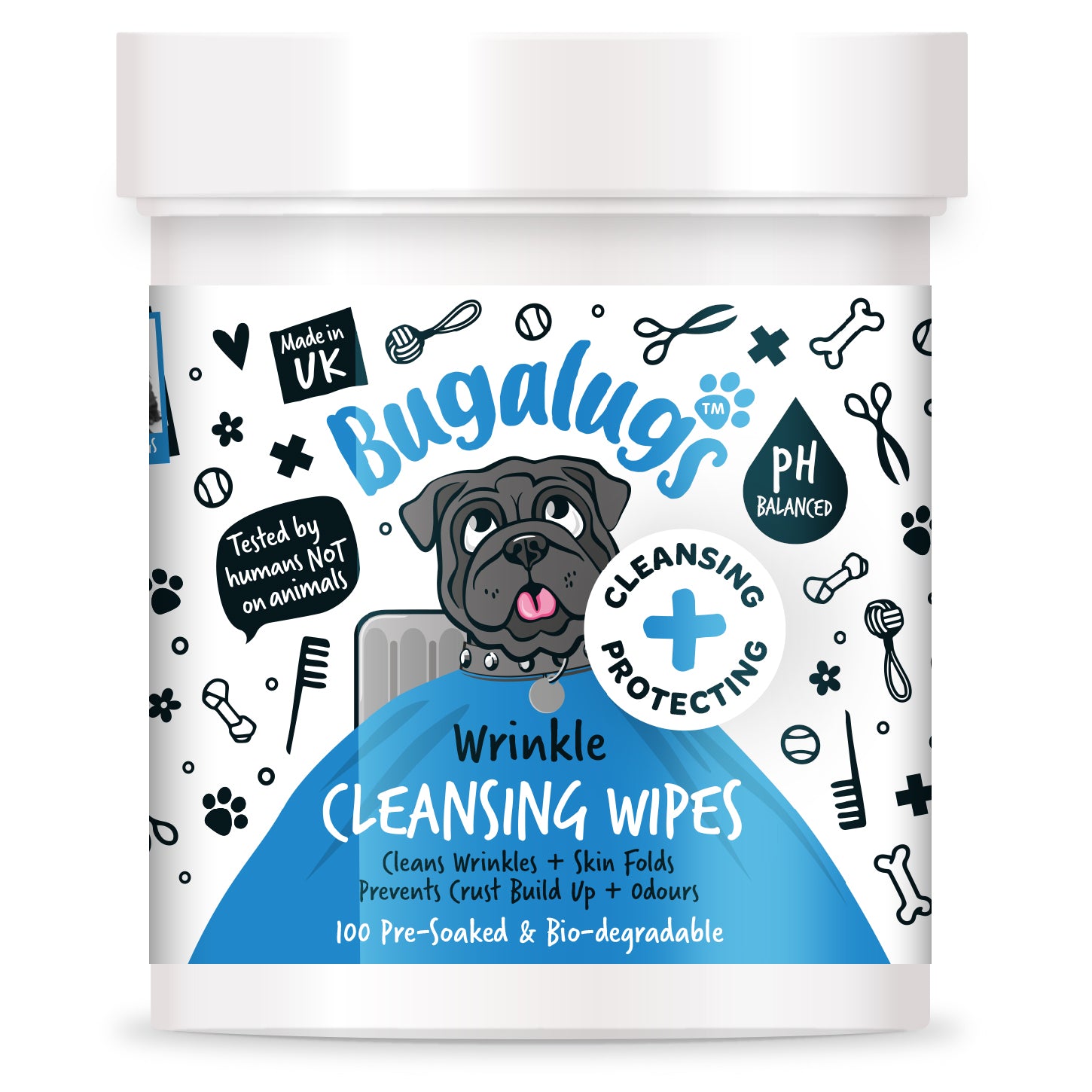 BUGALUGS WRINKLE WIPES PADS 100SZT - WACIKI DO FAŁDÓW SKÓRNYCH