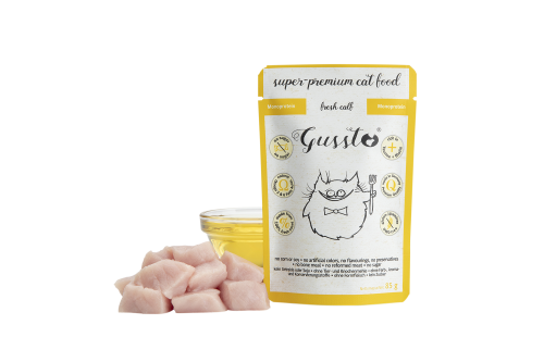 GUSSTO MOKRA KARMA DLA KOTA CIELĘCINA 85G