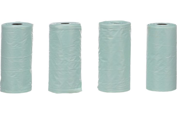FLAMINGO POOP BAG BASIC PASTEL GREEN 4X15PCS