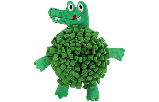 FLAMINGO SNIFFING CARPET NJAMMIE CROCODILE GREEN 36X38X2,5CM