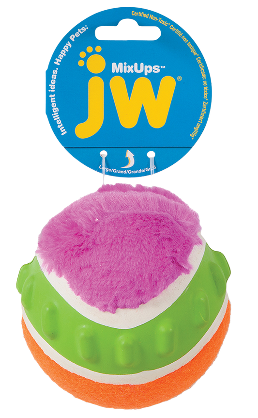 JW MIXUPS RIBBED BALL L 10 CM