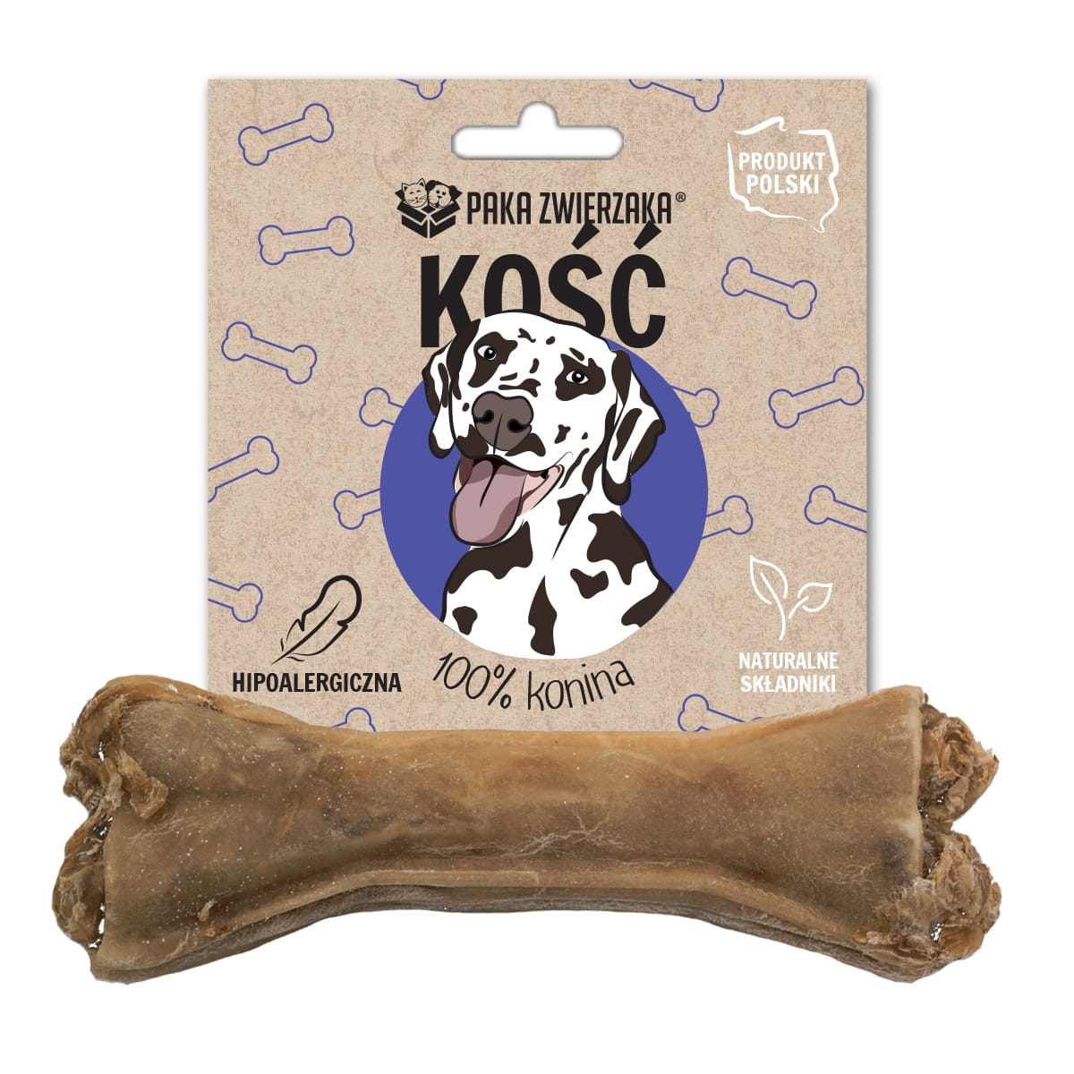 PAKA ZWIERZAKA GRYZAK DLA PSA KOŚĆ KONINA 12CM