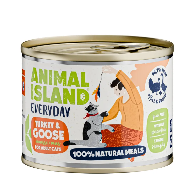 ANIMAL ISLAND MOKRA KARMA KOT EVERYDAY INDYK GĘŚ 200G