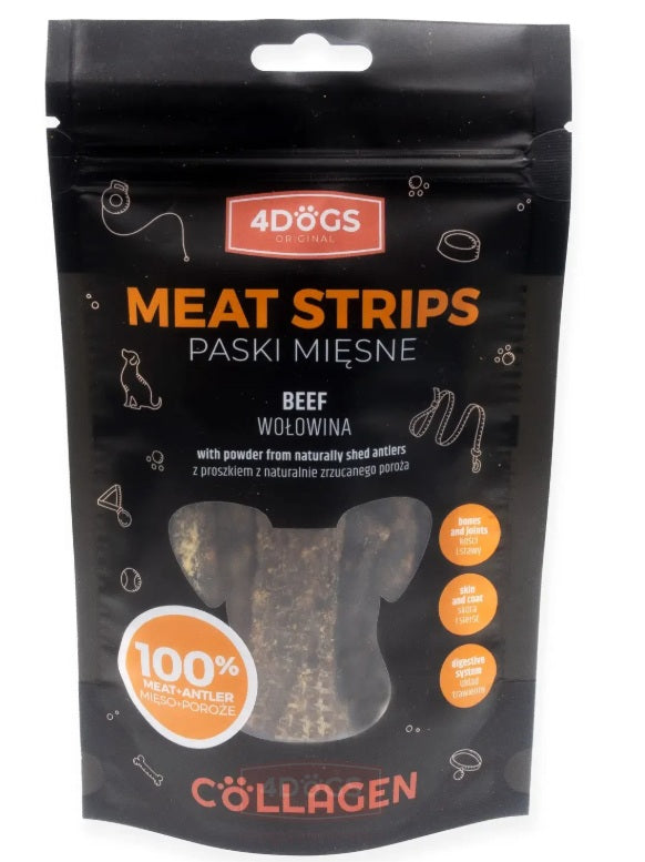 4DOGS COLLAGEN LINE PASKI MIĘSNE WOŁOWINA 100G