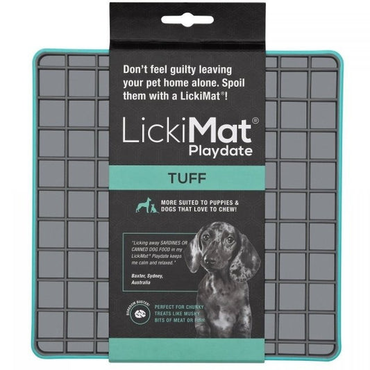 LICKIMAT TUFF PLAYDATE TURKUSOWA – TWARDZSZA MATA DO LIZANIA DLA PSA I KOTA