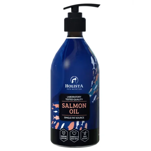 HOLISTA SALMON OIL 500ML - NATURALNY OLEJ Z ŁOSOSIA ATLANTYCKIEGO
