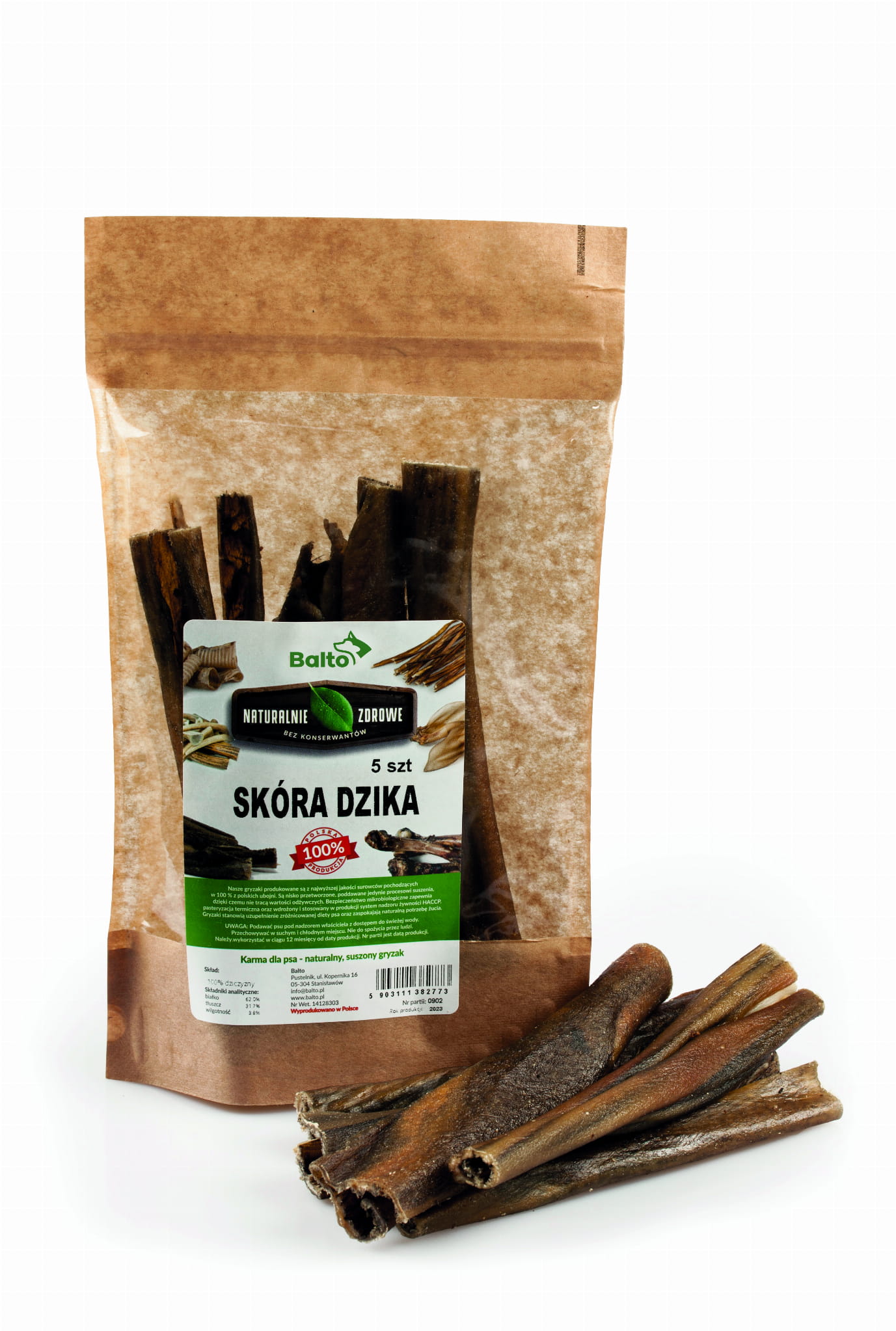 BALTO PREMIUM GRYZAK DLA PSA SKÓRA DZIKA