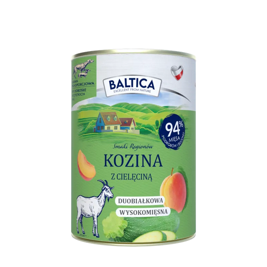 BALTICA SMAKI REGIONÓW MOKRA KARMA DLA PSA KOZINA Z CIELĘCINĄ 400G