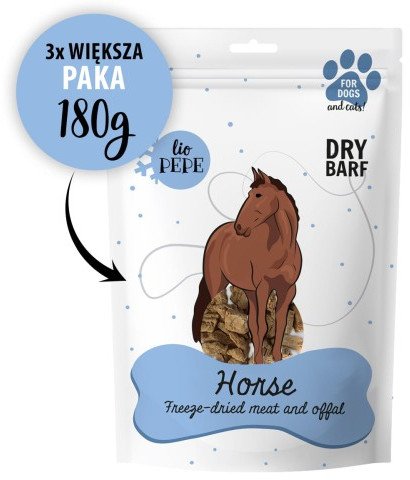 PAKA ZWIERZAKA PEPE PRZYSMAKI DLA PSA LIO KONINA (WĄTRÓBKA) XL 180G