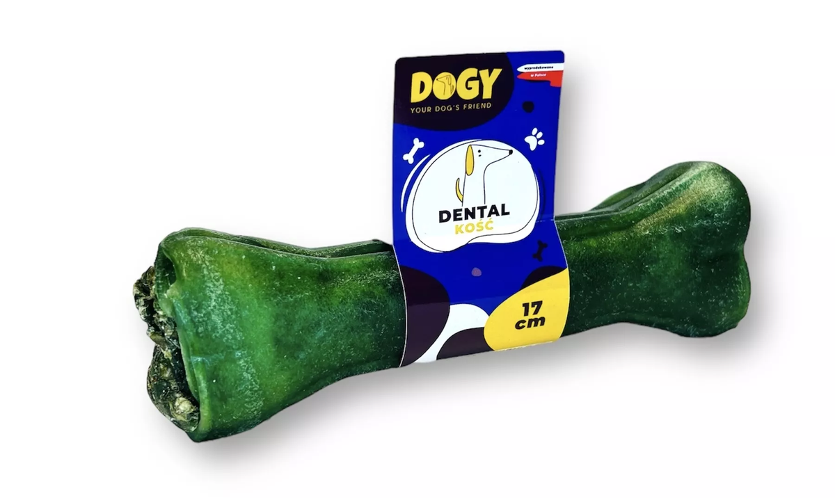 DOGY KOŚĆ DENTAL 17CM DLA PSA - KOŚĆ DO GRYZIENIA I ŻUCIA