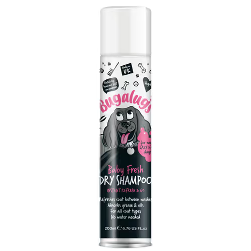 BUGALUGS BABY FRESH DRY SHAMPOO 200ML - WEGAŃSKI SUCHY SZAMPON DLA PSA