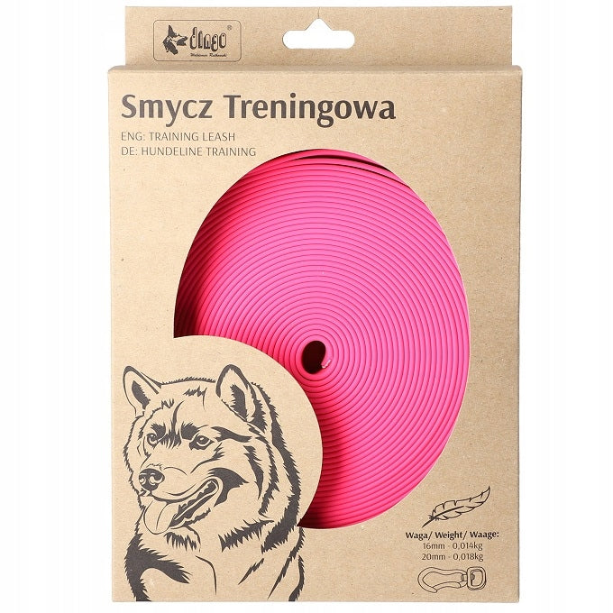 DINGO SMYCZ TRENINGOWA Z RĄCZKĄ SZER. 2CM DŁ. 5M RÓŻOWA