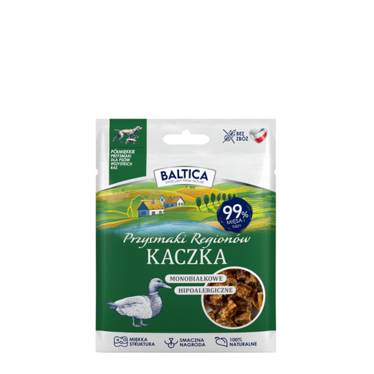 BALTICA SMAKI REGIONÓW PRZYSMAKI DLA PSA PÓŁMIĘKKIE KACZKA 30G
