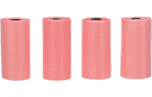 FLAMINGO POOP BAG BASIC PASTEL PINK 4X15PCS