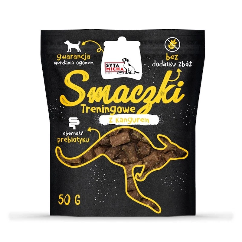 SYTA MICHA BLACK PRZYSMAKI DLA PSA SMACZKI TRENINGOWE Z KANGUREM 50G
