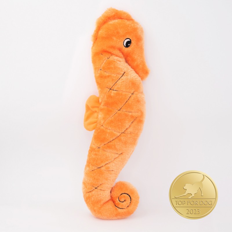 ZIPPYPAWS PLUSZOWY JIGGLERZ KONIK MORSKI – WYTRZYMAŁA, PISZCZĄCA ZABAWKA DLA PSA