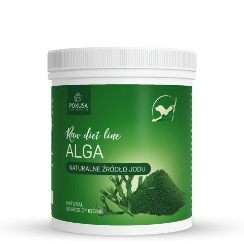 POKUSA RAW DIET LINE ALGA 350G - WSPARCIE ODPORNOŚCI, JAMY USTNEJ I ZDROWIA TARCZYCY