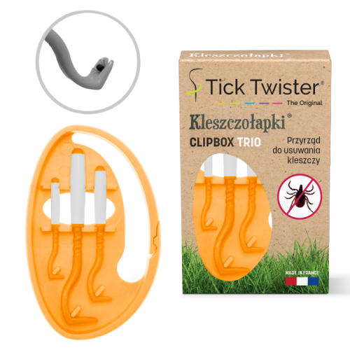 TICK TWISTER KLESZCZOŁAPKI CLIPBOX, POMARAŃCZOWE
