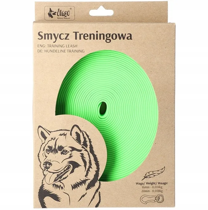 DINGO SMYCZ TRENINGOWA BEZ RĄCZKI SZER. 1,6CM DŁ. 10M ZIELONA