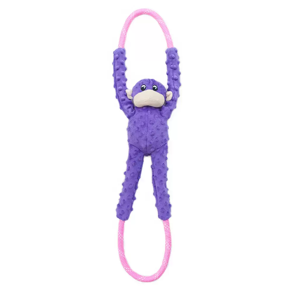 ZIPPY PAWS MONKEY ROPE TUGZ PURPLE
