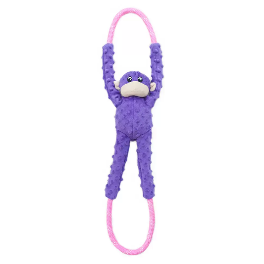 ZIPPY PAWS MONKEY ROPE TUGZ PURPLE