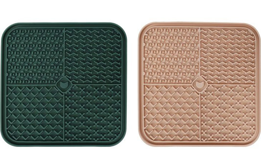 FLAMINGO LICK PAD VANTI ASSORTMENT GREEN/BEIGE 20X20CM