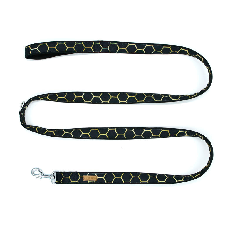 KENDOG SMYCZ PRZEPINANA CZARNE PLASTRY MIODU 200CM 3CM