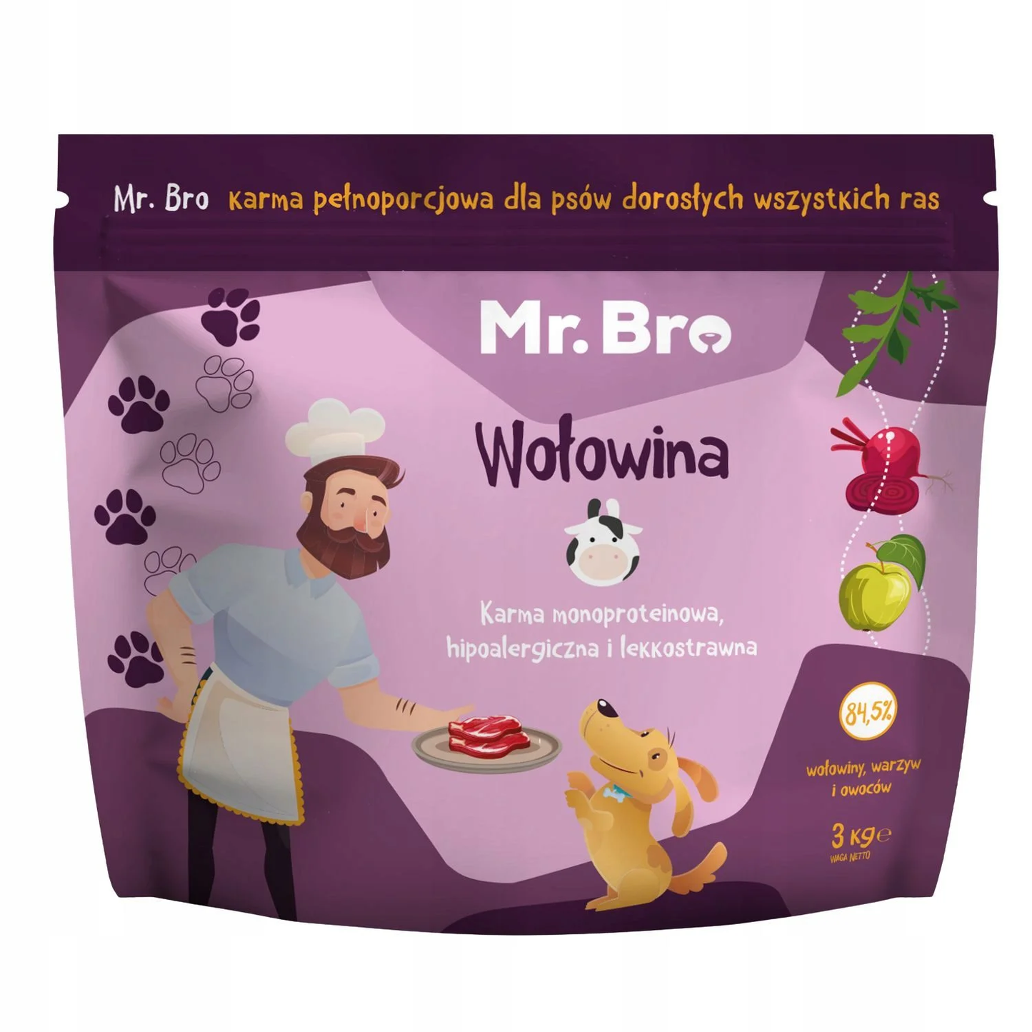 MR BRO SUCHA KARMA PIES WOŁOWINA 3KG