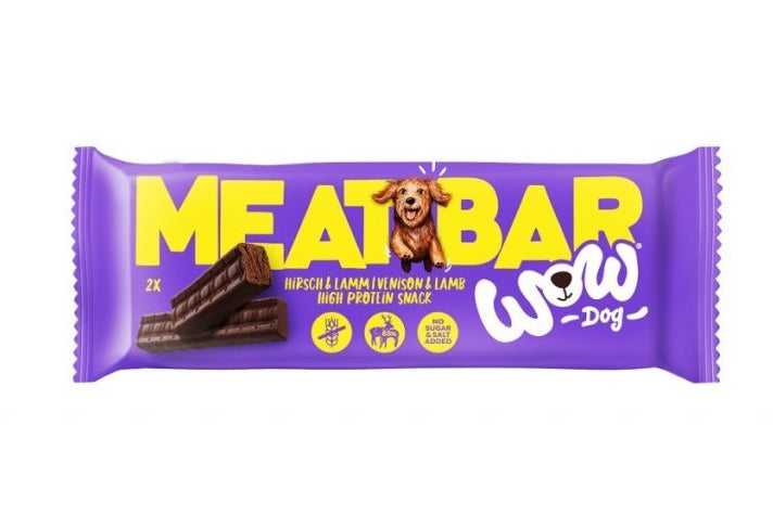 WOW DOG MEAT BAR HIRSCH LAMM - BATONIK MIĘSNY Z JELENIA I JAGNIĘCINY (40G)