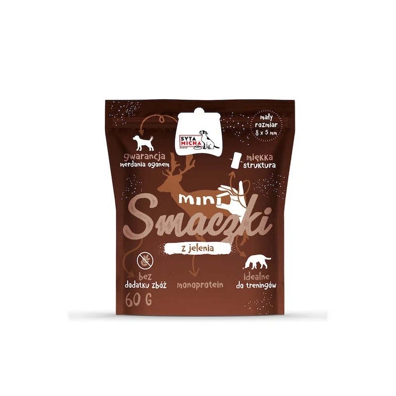 SYTA MICHA PRZYSMAKI DLA PSA MINI SMACZKI Z JELENIA 60G