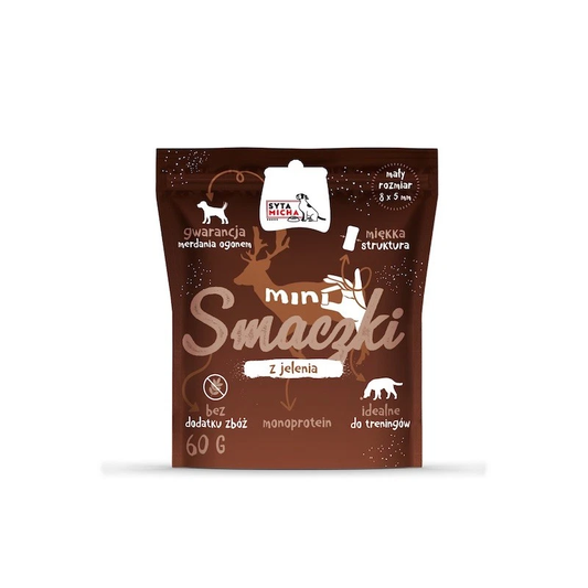 SYTA MICHA PRZYSMAKI DLA PSA MINI SMACZKI Z JELENIA 60G