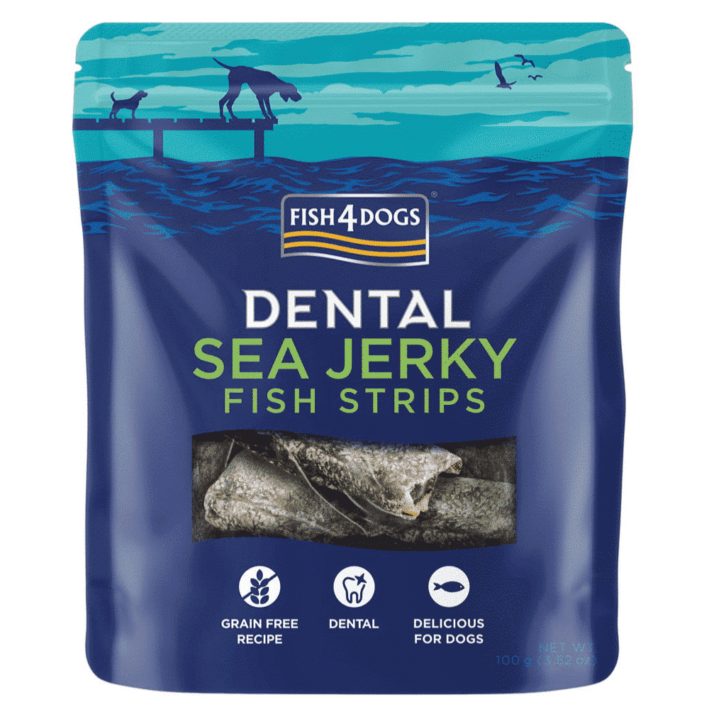 FISH4DOGS DENTAL SEA JERKY PRZYSMAKI DLA PSA FISH SKINNY STRIPS 115G