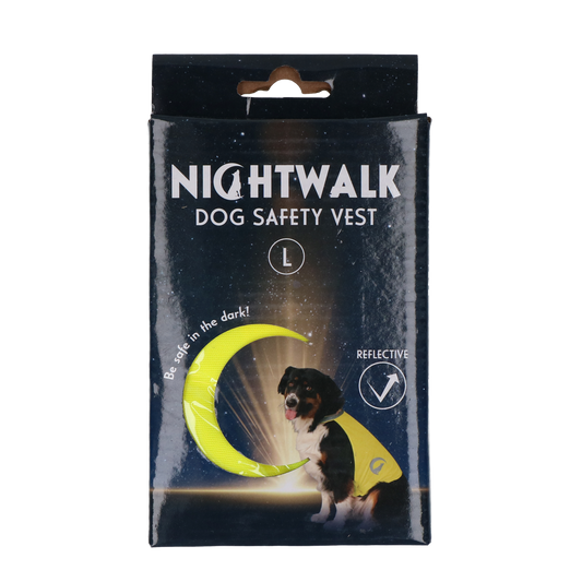 NIGHTWALK DOG SAFETY VEST YELLOW LARGE