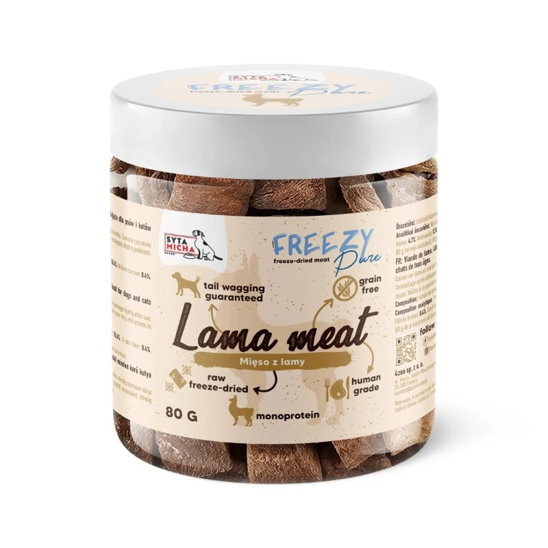 SYTA MICHA FREEZY PURE PRZYSMAKI DLA PSA LIO MIĘSO Z LAMY 80G