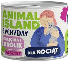 ANIMAL ISLAND MOKRA KARMA KOT EVERYDAY KITTEN CIELĘCINA Z KRÓLIKIEM 185G