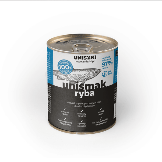 UNISZKI UNISMAK MOKRA KARMA DLA PSA RYBA Z KURCZAKIEM 800G