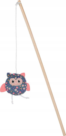 ZOLUX ZABAWKA DLA KOTA WĘDKA SOWA, KWIATY ETHICAT 40 CM