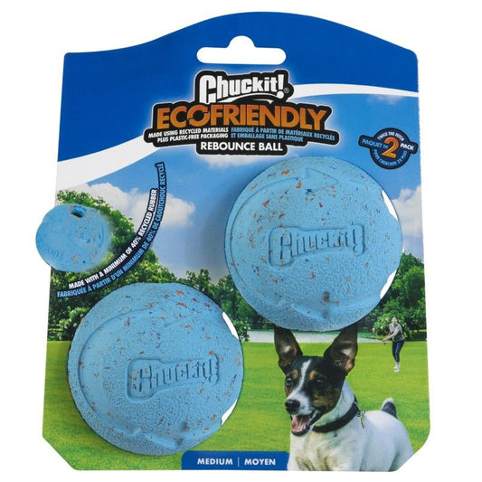 CHUCKIT REBOUNCE FETCH BALL M, 2 PACK - EKOLOGICZNE PIŁKI DO APORTOWANIA