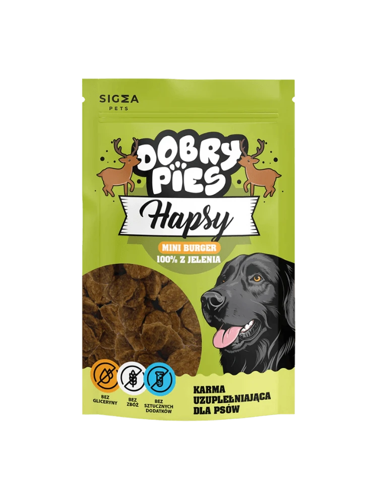 DOBRY PIES HAPSY MINI BURGER 100% Z JELENIA 100G