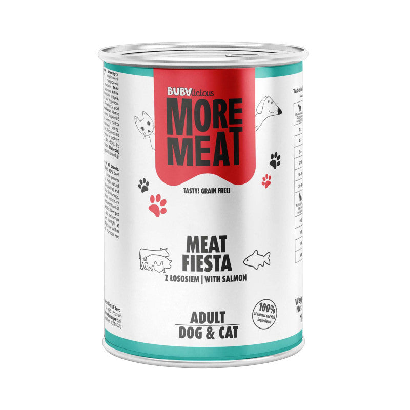 BUBA BUBALICIOUS MEAT FIESTA MOKRA KARMA DLA PSA Z ŁOSOSIEM 1200G