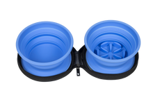 KIWI WALKER TRAVEL DOUBLE BOWL SLOWFEEDER NIEBIESKIE